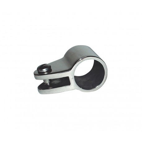 Articulation à fourche avec vis sans tête en acier inoxydable AISI 316.