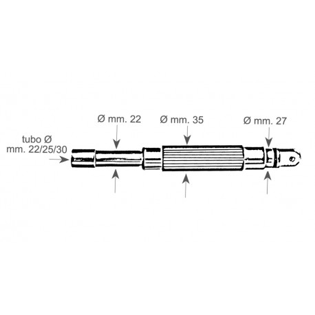 Tensor de tornillo para toldos, acero inoxidable AISI 316