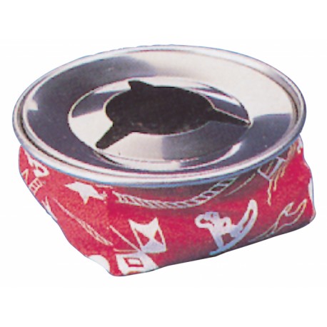 Cendrier en acier inoxydable et tissu