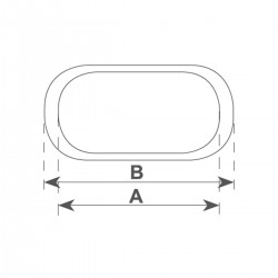 Oblò semiellittico apribile in lega leggera anodizzata 2
