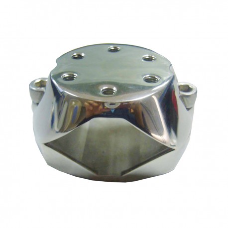 Morsetto in acciaio inox AISI 316 supporto per fissaggio di accessori su pulpiti o roll-bar
