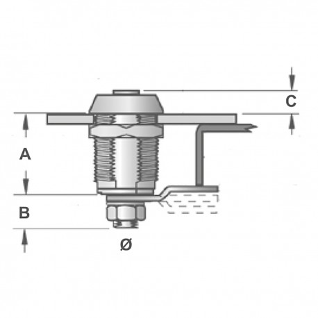 Cilindro completo di chiave interamente in ottone cromato