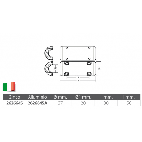 Anode for bow thrust side power-sleipner