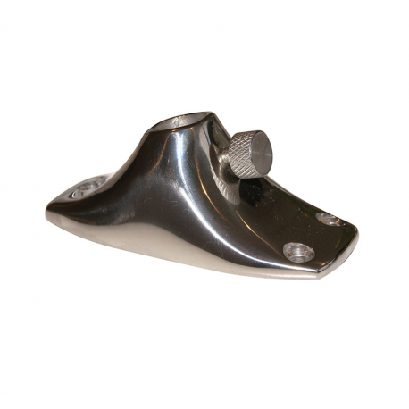 Stainless steel base for flagpoles