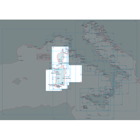 Seekarte - Korsika und Sardinien