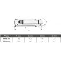 Pêne dormant en acier inoxydable avec support de serrure