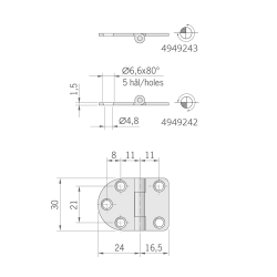 Cerniera mm.40x30 2