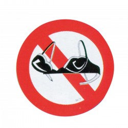 Adhesive signs Bra ban