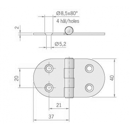 Sarana 74x40 mm