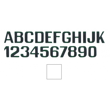 Letras y números blancos mm.200