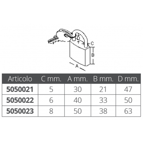 Lucchetto arco lungo