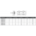 Double pince en acier inoxydable 316