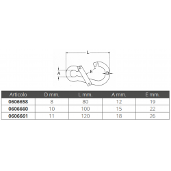 Stainless steel 316 transversal opening carabiner 2