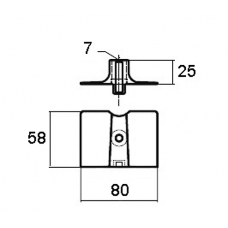 Plaat voor Yamaha 15/20 pk motor