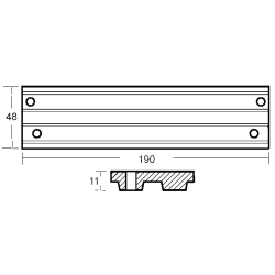 Placa para motores v6 de 40 CV 135/150/175 z 2