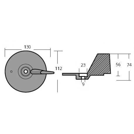 Pinna per motori 75/130 hp