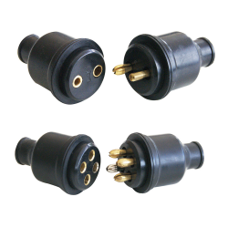 Rubber plug and socket