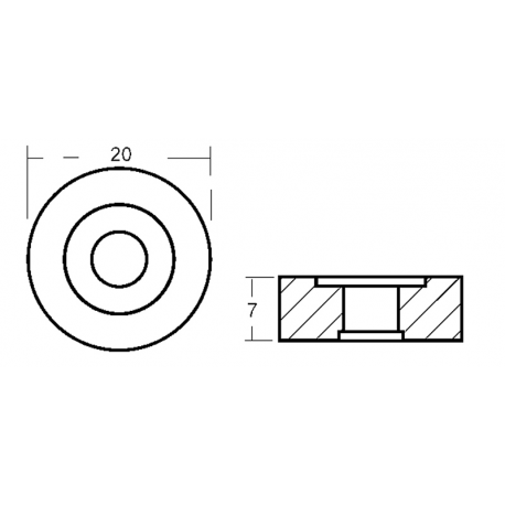 Arandela para motores de 2,5/8 CV