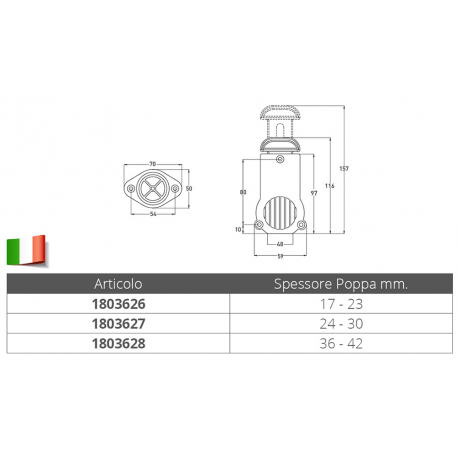 Nylon sea discharge for inflatable boats