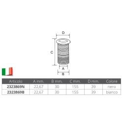 Pvc mar descarga ø mm.22,67x155 2