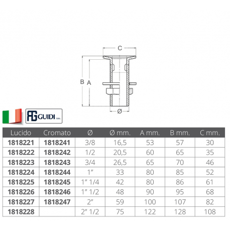 Vidange du carter en laiton chromé