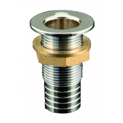 Scarico pozzetto in ottone cromato con portagomma