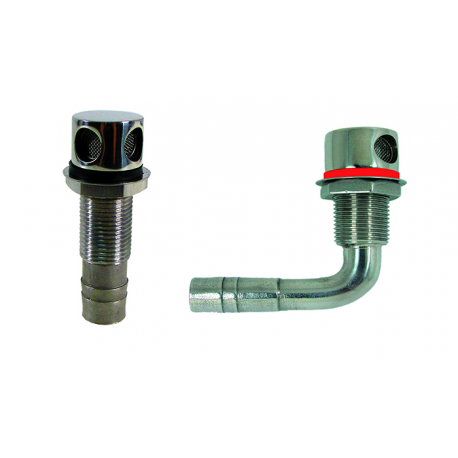 Soporte de manguera de ventilación de acero inoxidable 316 ø mm.16