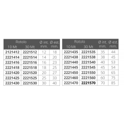 Spiralschlauch in Rollen von 10 mt. 2