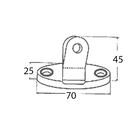 Articulated stainless steel fork supports