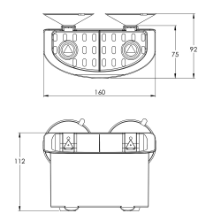 Plastbeholder mm.160x112x92 2
