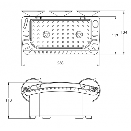 Plastbehållare mm.238x110x134