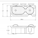 Plastbeholder mm.294x91x147