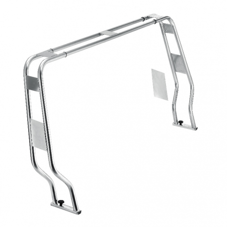 Folding roll-bar for inflatable boats