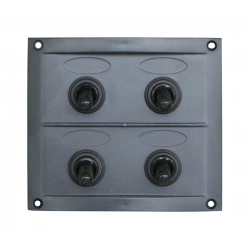 Black 4-switch panel
