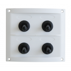 Panel de 4 interruptores blanco