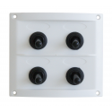 Panel de 4 interruptores blanco