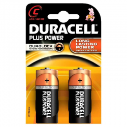 Power Plus alkaliske batterier C 1/2 lommelykt