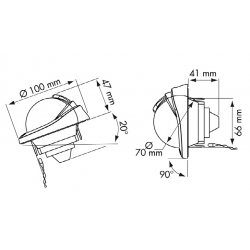 75 Offshore Compass Flush Mount for Vertical or Sloped Bulkheads 2