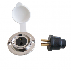 3A two-pole socket and plug