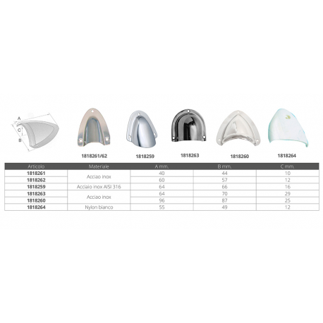 Stainless steel cap 64x70mm