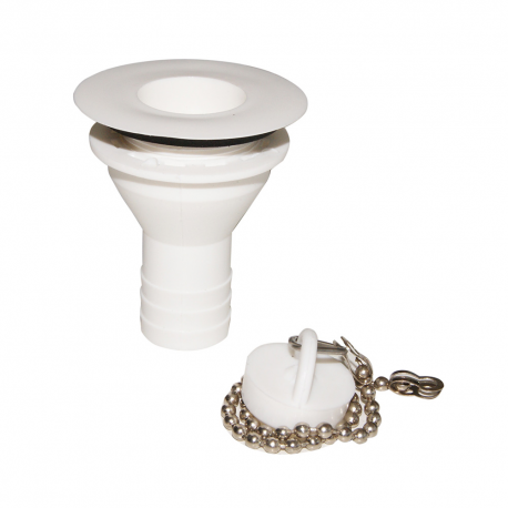 Drain droit en nylon mm.20