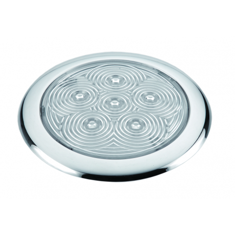 Plafonnier en acier inoxydable avec 6 LEDs