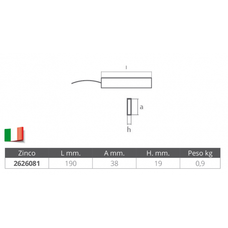 Opphengt anode uten terminal