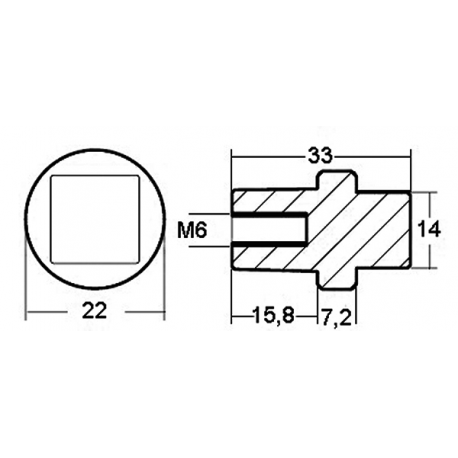 Anode for Yamaha 75/300 hp engines