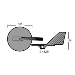 Fin for engines yamaha 150/225 hp 2/4t 2