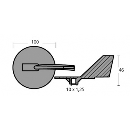 Fin for engines yamaha 150/225 hp 2/4t