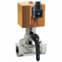 Solenoid valve in nickel-plated brass and stainless steel