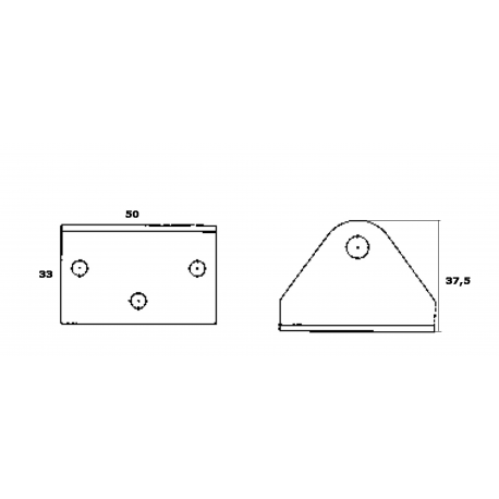 Soporte de acero inoxidable con pasador externo