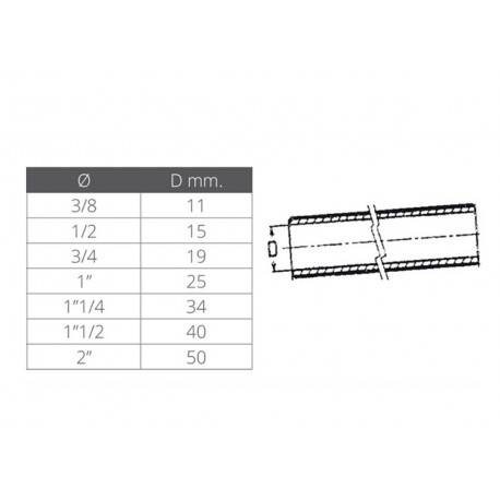 Threaded brass tube Length about 1 mt.