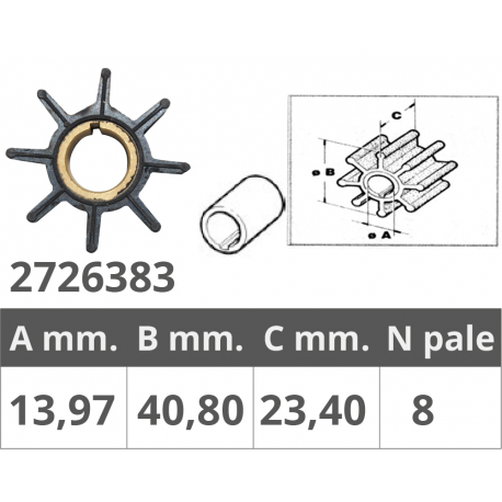 Girante tohatsu 2/4t 9,9-15-18 hp